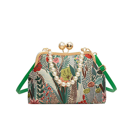 Floral Shell-Shaped Shoulder Bag â Elegant Design, Versatile Chain Strap, Spacious & Stylish
