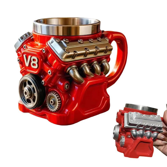 V8-as motorok rozsdamentes acél pohár