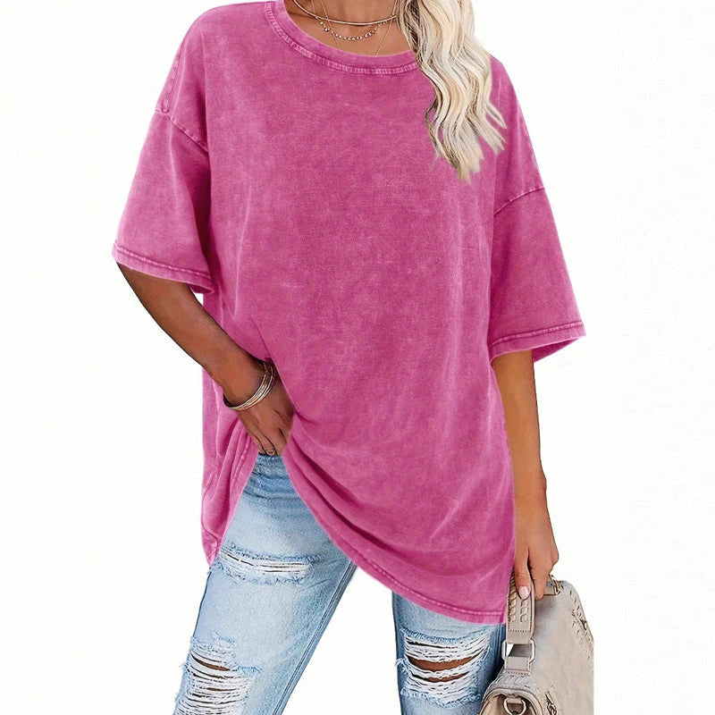 Női Mosott Vintage Oversized Póló