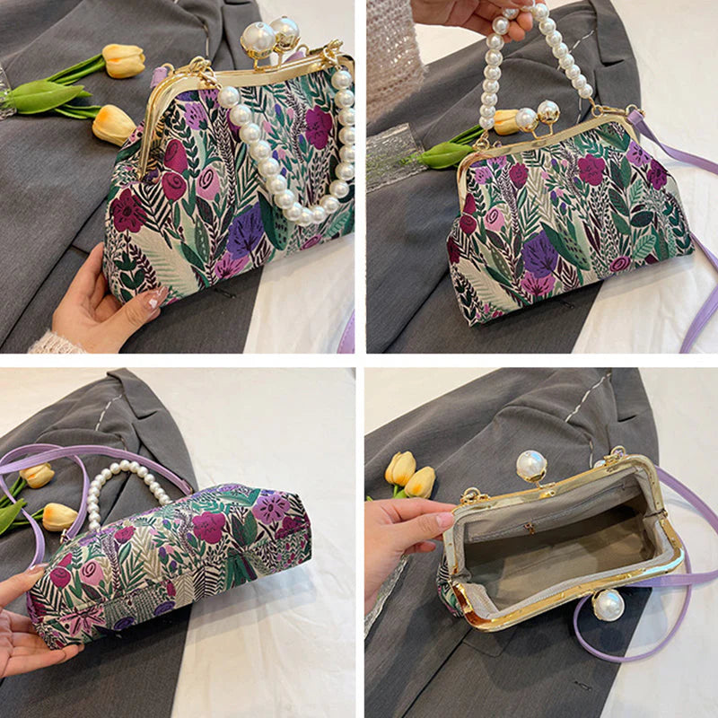 Floral Shell-Shaped Shoulder Bag – Elegant Design, Versatile Chain Strap, Spacious & Stylish