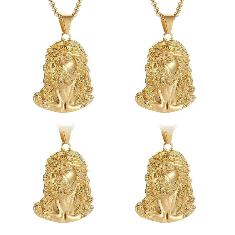 Egy nyaklánc, melynek medálja Jézus képét ábrázolja