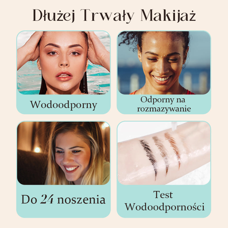 【🔥Kup 1 i otrzymaj 1 gratis】☔Wysokiej jakości wodoodporna kredka do brwi 4 Fork