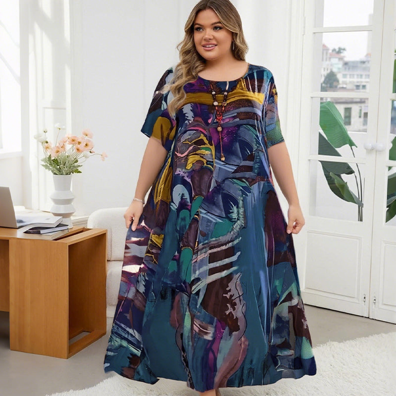 [S-4XL]✨Zwiewna sukienka w jasnych, tropikalnych kolorach