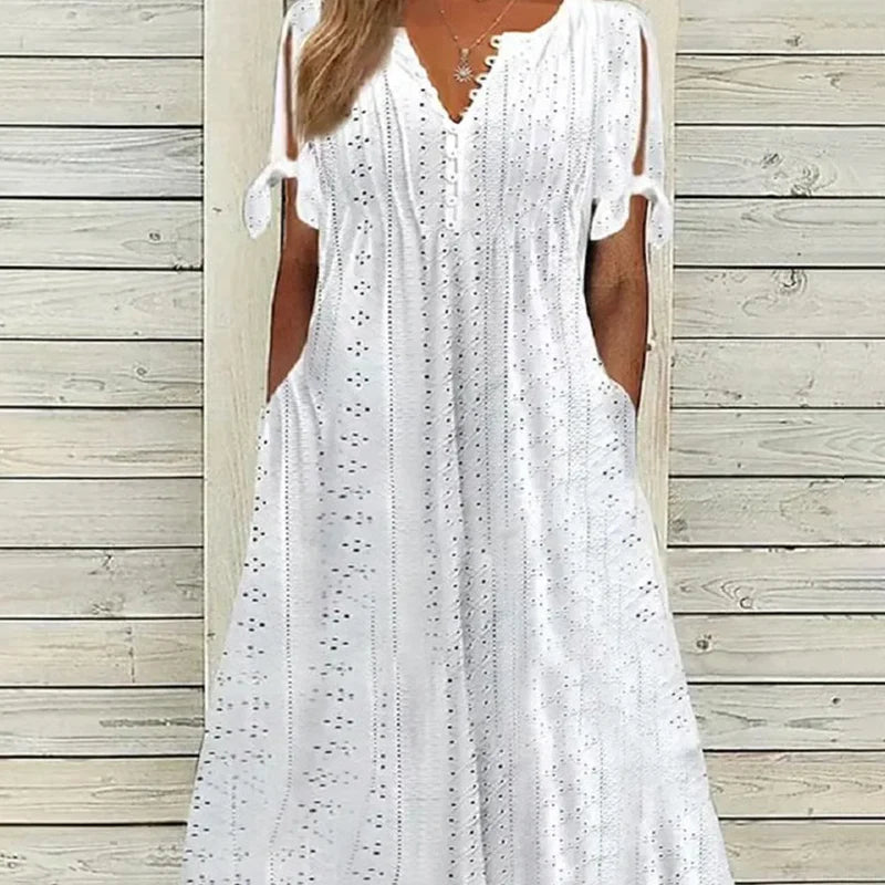 🥰Elegáns női ruha V-nyakkal