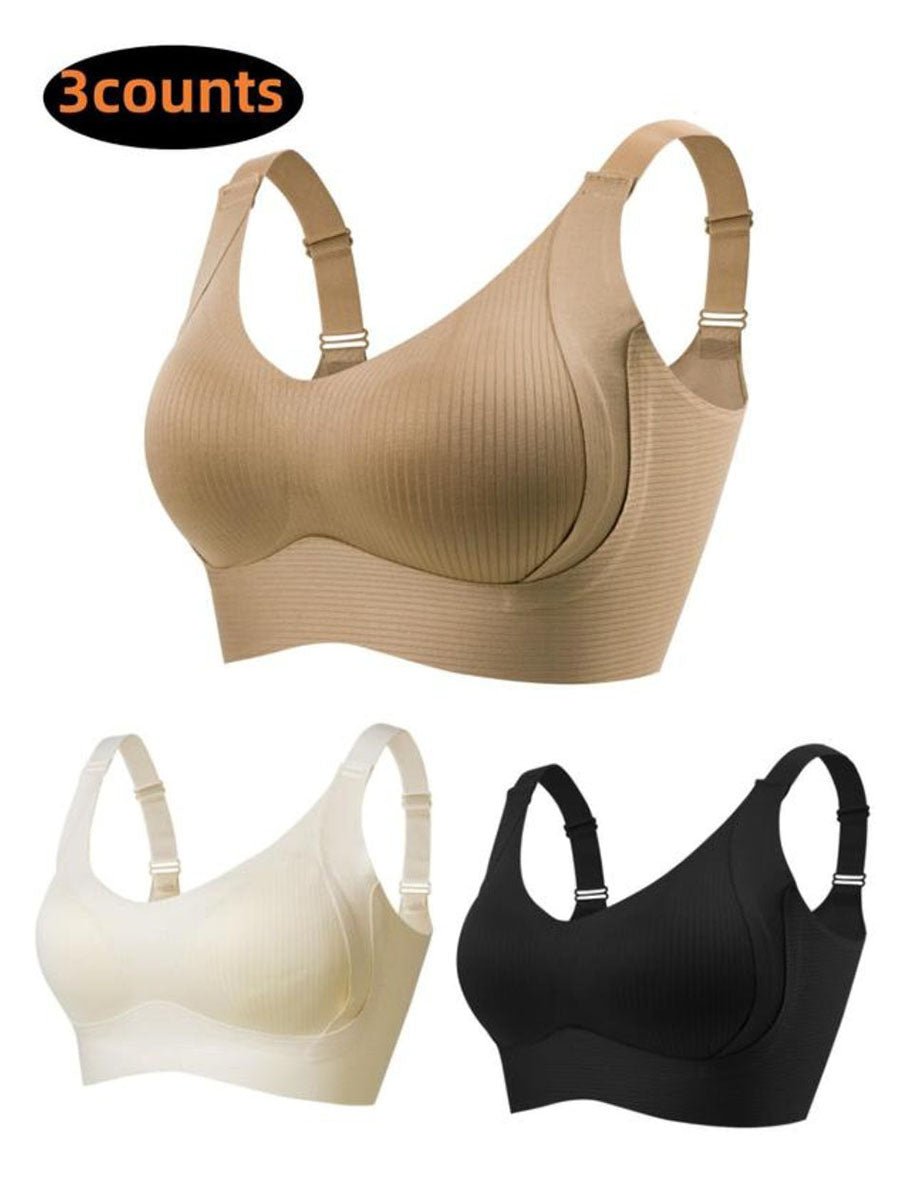 💖 Bielizna w paski w rozmiarze plus size ze wsparciem W dla wygody i stylu!