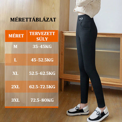 Divatos női termikus kasmír skinny nadrág