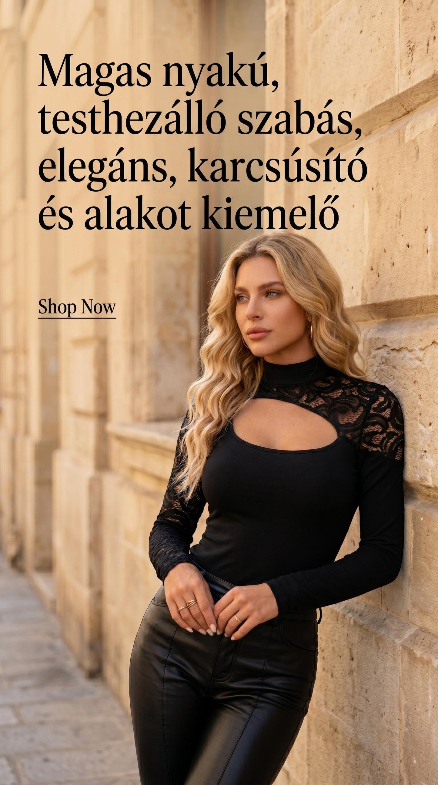 👍2026 Új modell🎁Ingyenes ajándék-📿Gyönyörű nyaklánc✨ Aszimmetrikus csipkés slim fit felső – Modern eleganccia minden alkalommal!