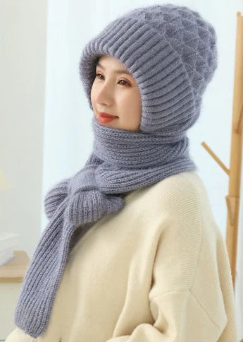 ✨Unisex szélálló szett (sapka+sál): Melegség a fejednek, nyakadnak és füleidnek - tökéletes téli kirándulásokhoz!