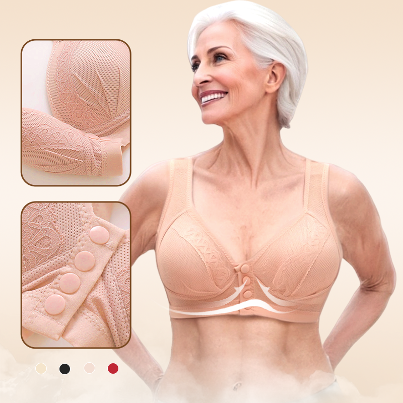 【✨1+1 bezpłatny】👙 Oddychający i przyjazny dla skóry biustonosz zapinany z przodu
