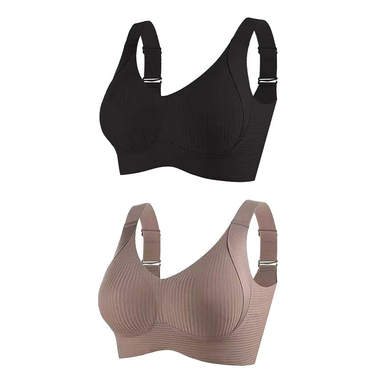 💖 Bielizna w paski w rozmiarze plus size ze wsparciem W dla wygody i stylu!