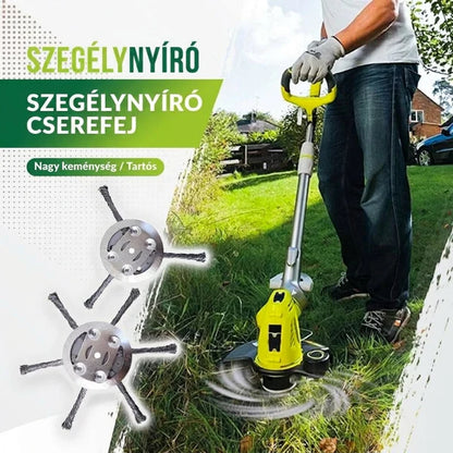 Cserélhető fűkasza / trimmer vágófej – acél vágófej fűnyíráshoz