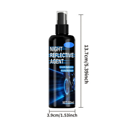 🌙✨ Reflektáló spray Éjszakai láthatóság Erős fényvisszaverő réteg –🛡️ Búcsú a sötét veszélyektől 🧥