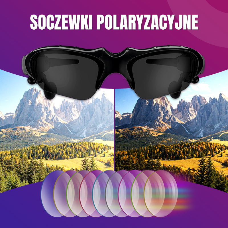 2025 Okulary sportowe bezprzewodowe Bluetooth z polaryzacją