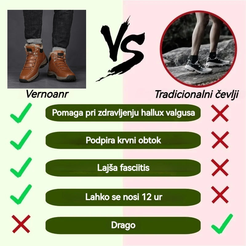 🔥Časovno omejena ponudba danes: 70 % popust⏰! - VERNOAN® topli pohodniški čevlji, - ortopedska obutev, zasnovana posebej za moške. 👍Opora za lok stopala za lažjo hojo.