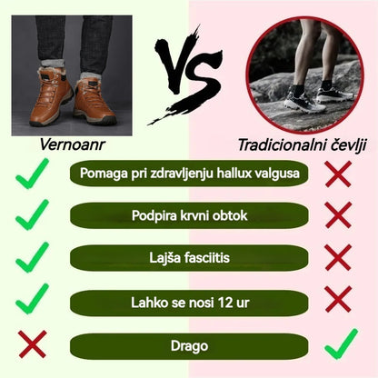 🔥Časovno omejena ponudba danes: 70 % popust⏰! - VERNOAN® topli pohodniški čevlji, - ortopedska obutev, zasnovana posebej za moške. 👍Opora za lok stopala za lažjo hojo.