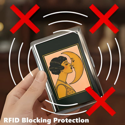 🎁Retro art deco stílusú, többfunkciós kártyatárca és pénztartó, RFID-lopásgátló funkcióval