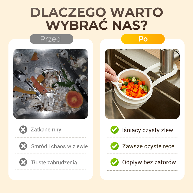 🔥Wielofunkcyjny koszyk odpływowy do zlewu kuchennego