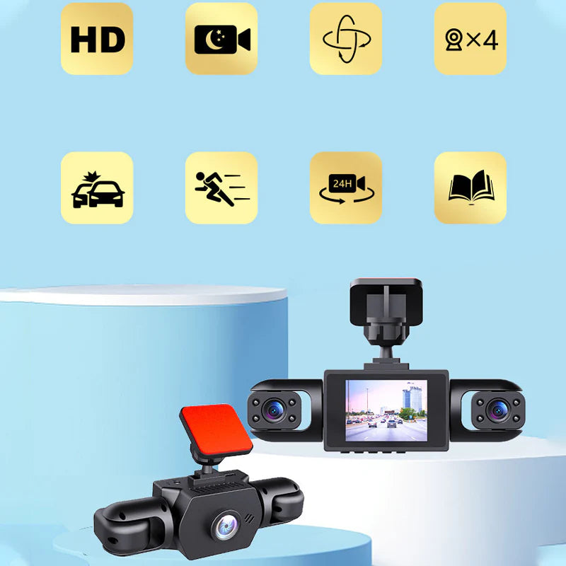 4 Objektíves Autós Kamera 360°-os Látószöggel | 📷HD 1080P Éjjellátó📷