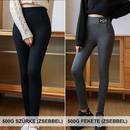 Divatos női termikus kasmír skinny nadrág