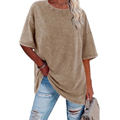 Női Mosott Vintage Oversized Póló