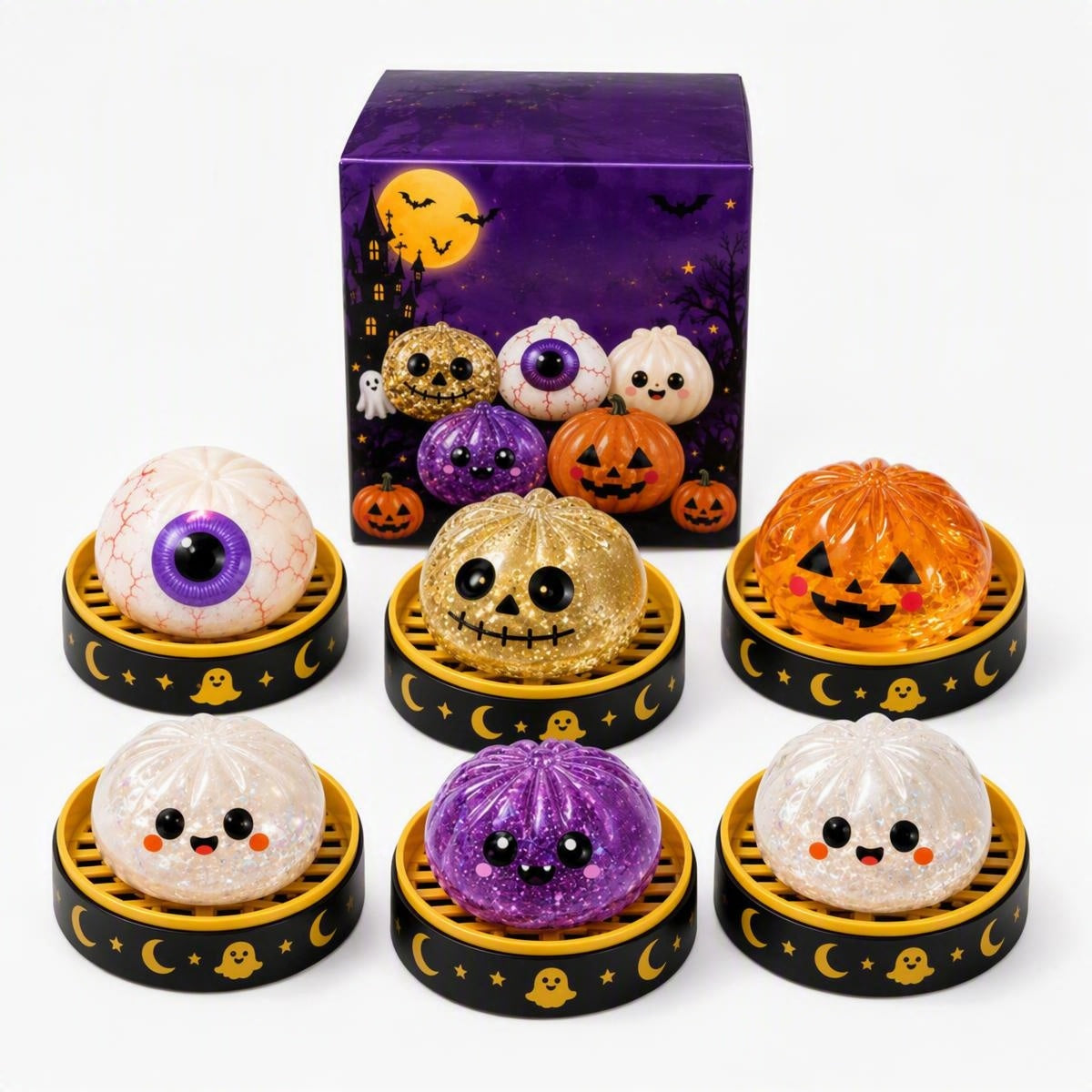 Halloweeni villogó nyomós játék