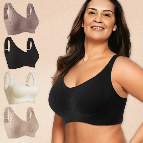 💖 Bielizna w paski w rozmiarze plus size ze wsparciem W dla wygody i stylu!
