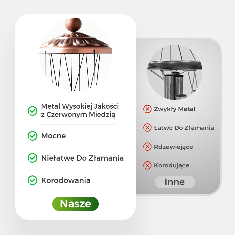 Ręcznie wykonane mosiężne dzwonki wietrzne