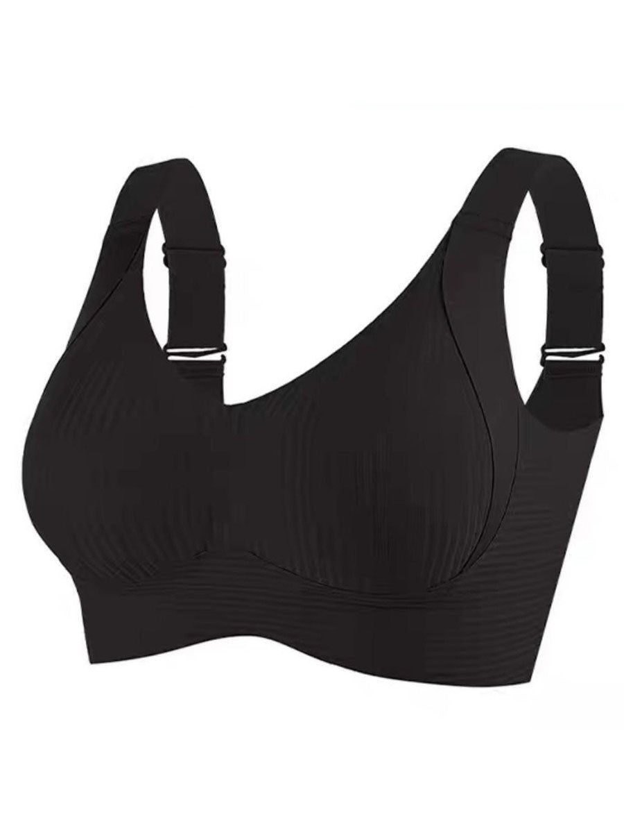 💖 Bielizna w paski w rozmiarze plus size ze wsparciem W dla wygody i stylu!