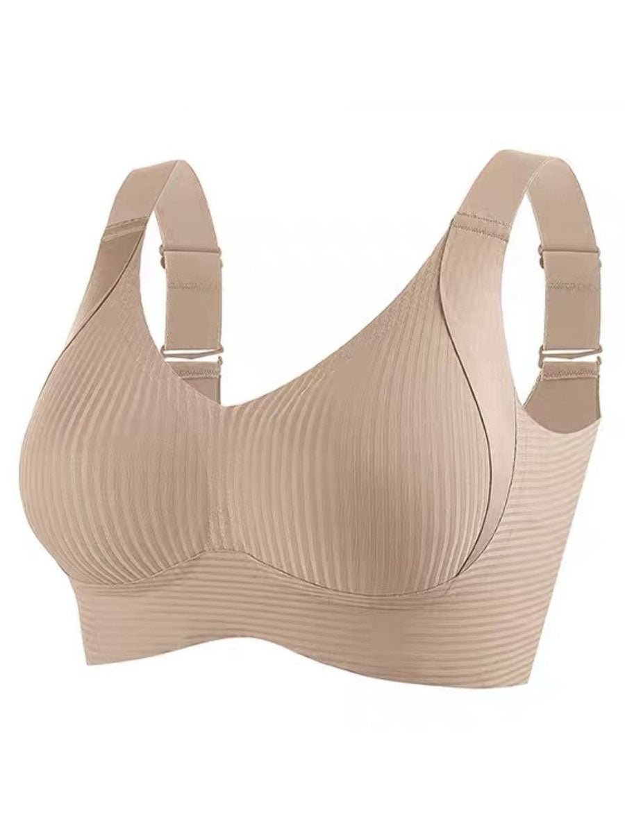 💖 Bielizna w paski w rozmiarze plus size ze wsparciem W dla wygody i stylu!