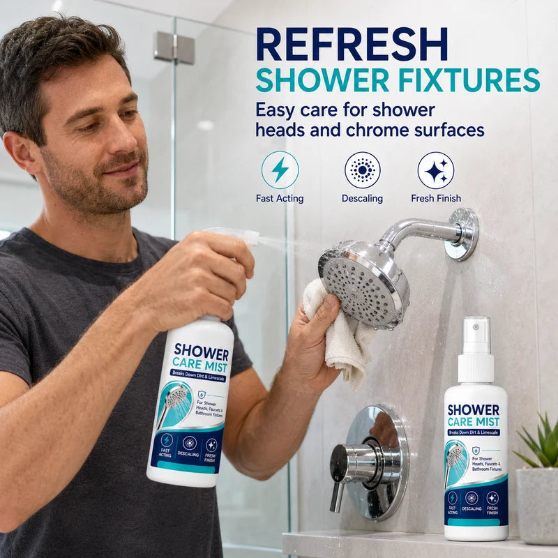 🚿✨Gyorsan eltávolítja a vízkövet a zuhanyból - feloldja a makacs ásványi lerakódásokat és a kemény víz okozta foltokat🧼💪