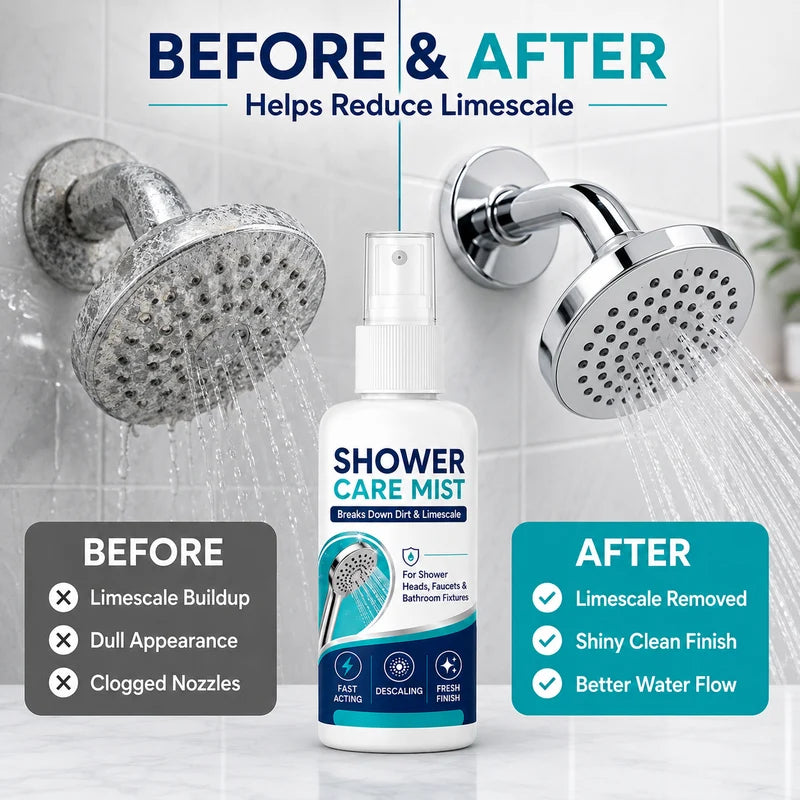 🚿✨Gyorsan eltávolítja a vízkövet a zuhanyból - feloldja a makacs ásványi lerakódásokat és a kemény víz okozta foltokat🧼💪