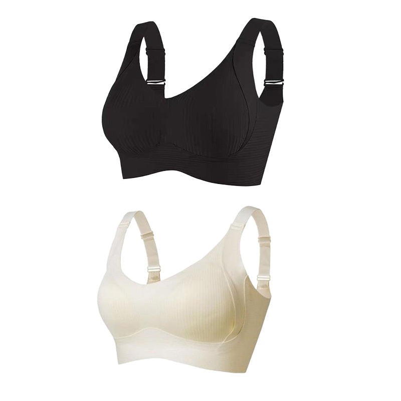 💖 Bielizna w paski w rozmiarze plus size ze wsparciem W dla wygody i stylu!