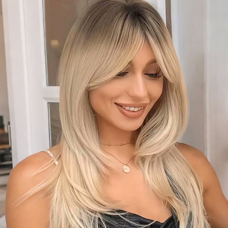 🔥 🔥Vrchní vrstvené příčesky s ofinou pro ženy s tenkými vlasy 🙆