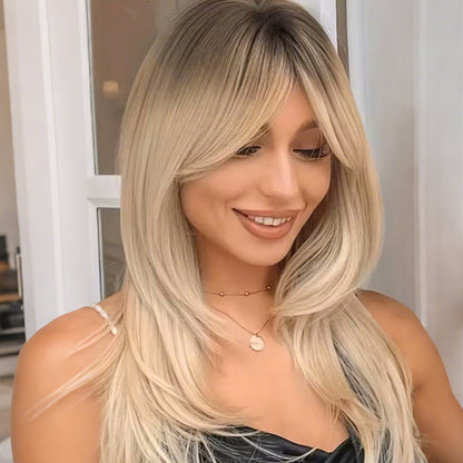 🔥 🔥Vrchní vrstvené příčesky s ofinou pro ženy s tenkými vlasy 🙆