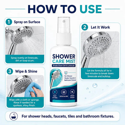 🚿✨Gyorsan eltávolítja a vízkövet a zuhanyból - feloldja a makacs ásványi lerakódásokat és a kemény víz okozta foltokat🧼💪