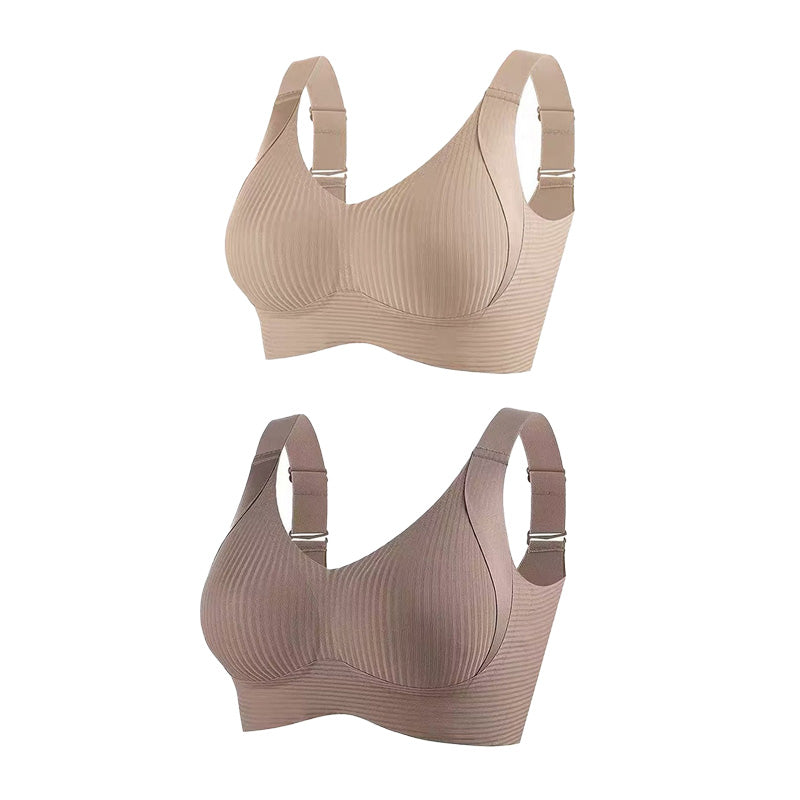 💖 Bielizna w paski w rozmiarze plus size ze wsparciem W dla wygody i stylu!