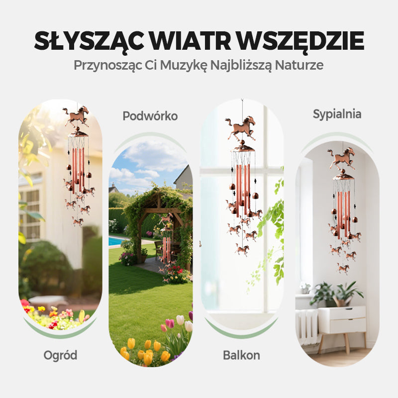 Ręcznie wykonane mosiężne dzwonki wietrzne