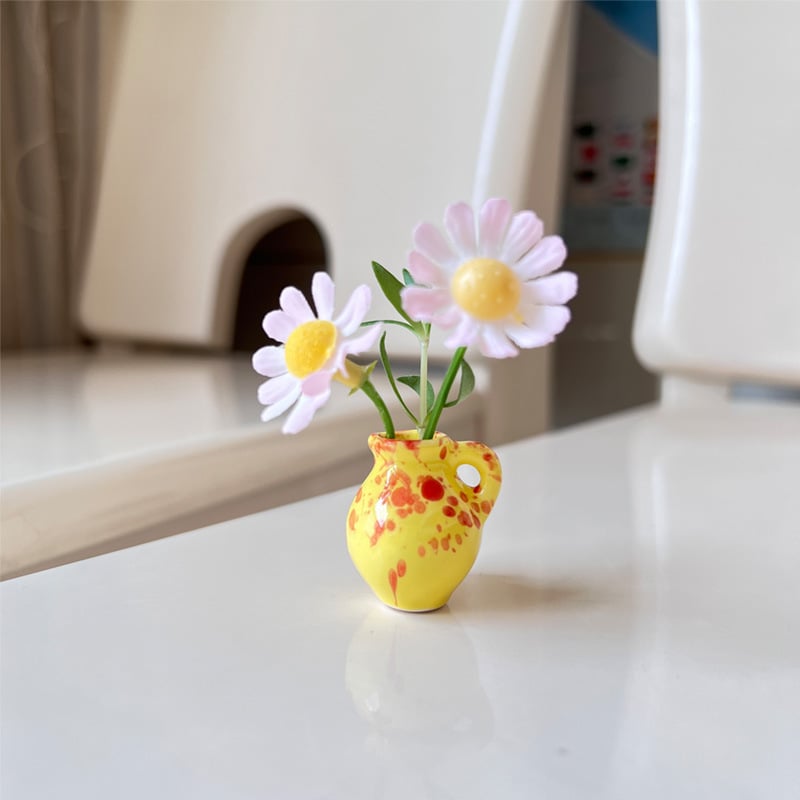 🎁🌸 Mini kerámia váza hűtőmágnes