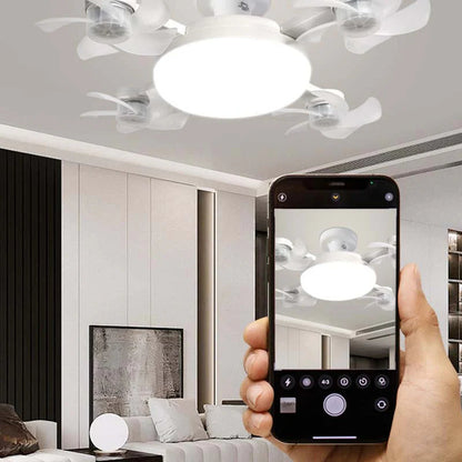 🔥🌀 Mennyezeti ventilátor beépített LED lámpával, praktikus távirányítóval otthoni szobákhoz ✨