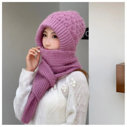 ✨Unisex szélálló szett (sapka+sál): Melegség a fejednek, nyakadnak és füleidnek - tökéletes téli kirándulásokhoz!