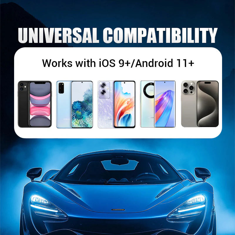 2 az 1-ben vezeték nélküli adapter iPhone-hoz és Android Auto-hoz