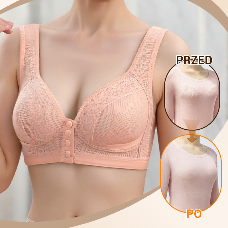 【✨1+1 bezpłatny】👙 Oddychający i przyjazny dla skóry biustonosz zapinany z przodu