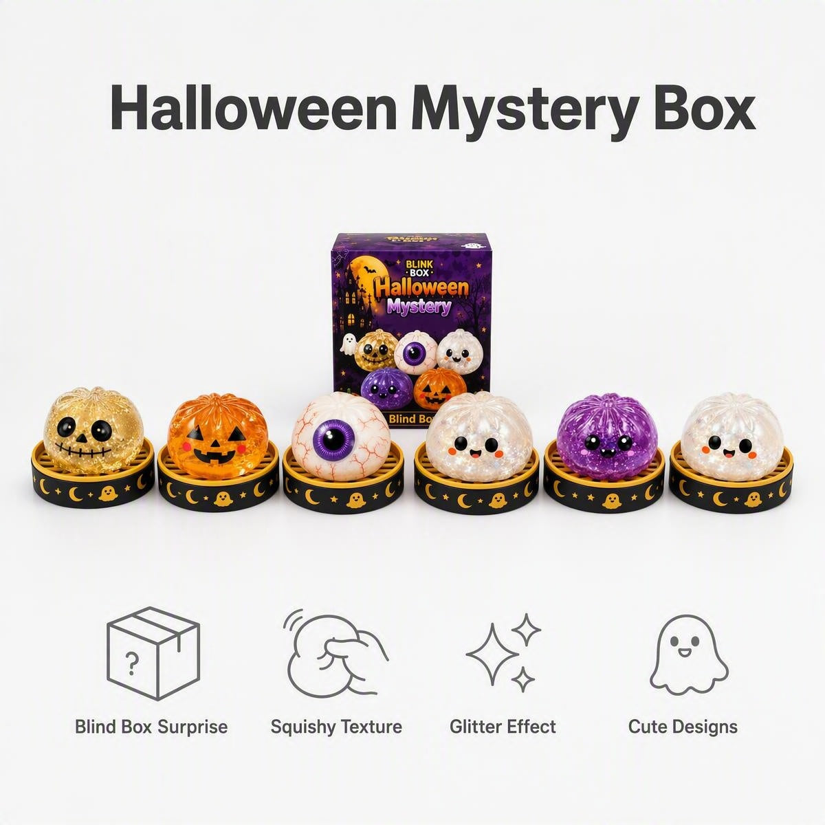 Halloweeni villogó nyomós játék