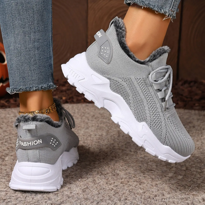 🔥Utolsó napi akció 50% KEDVEZMÉNY - Női plüss pamut tornacipők