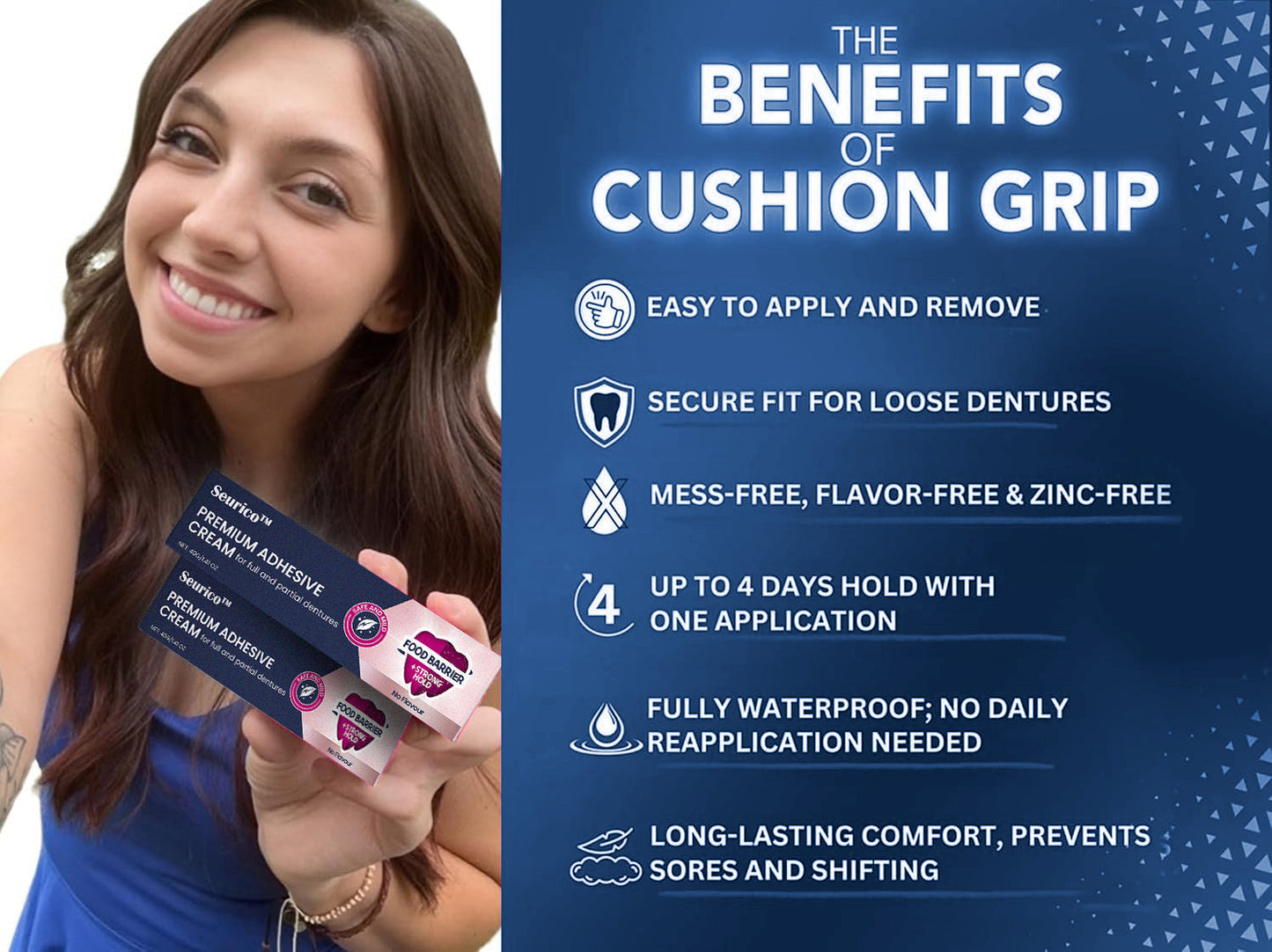 ✨[Hivatalos Márkabolt] 😁Seurico™ Prémium Ragasztó Krém🦷 (✨VEGYÉL 1-ET, KAPJ 1-ET INGYEN🎁)