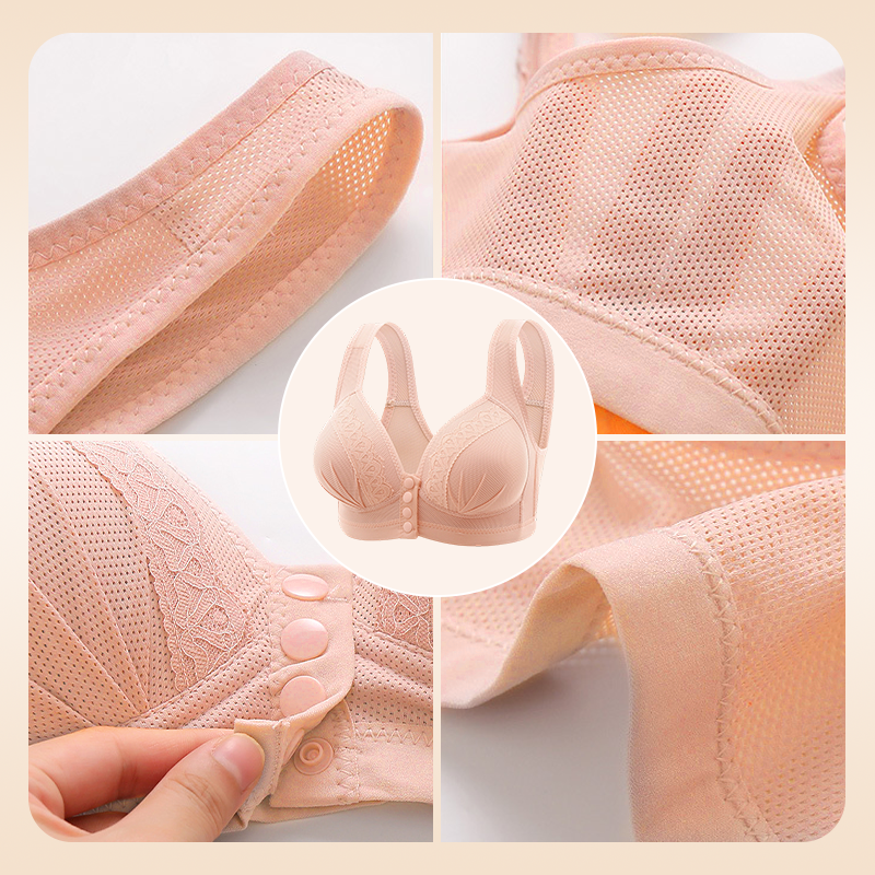 【✨1+1 bezpłatny】👙 Oddychający i przyjazny dla skóry biustonosz zapinany z przodu