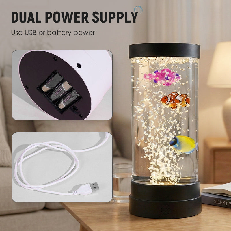 LED Buborékos Hal Akvárium Lámpa