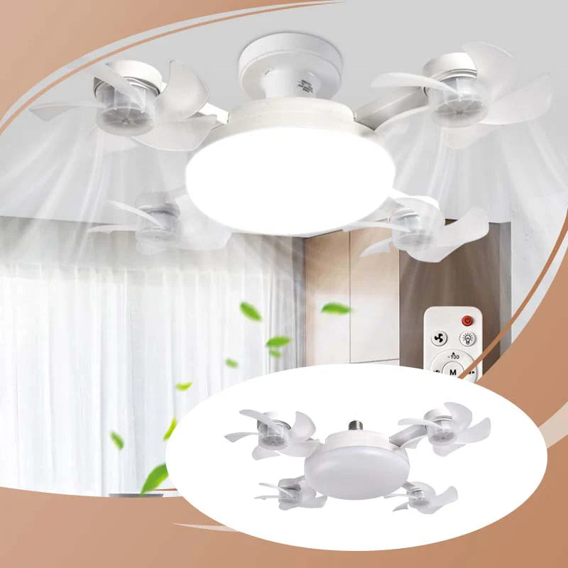 🔥🌀 Mennyezeti ventilátor beépített LED lámpával, praktikus távirányítóval otthoni szobákhoz ✨