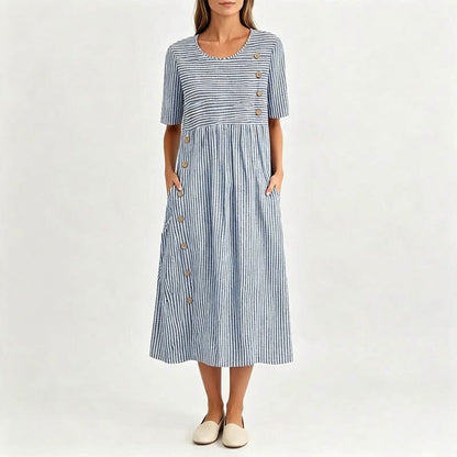 👗Új érkezők 50% kedvezménnyel💥Női, laza szabású, csíkos szabadidőruha