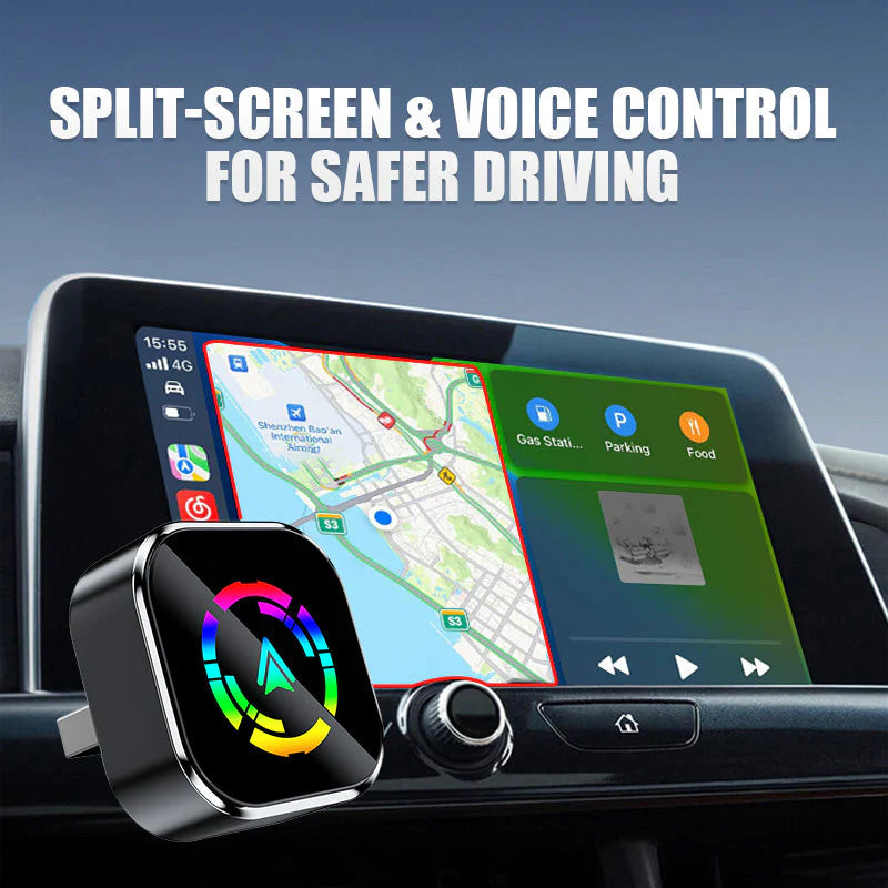 2 az 1-ben vezeték nélküli adapter iPhone-hoz és Android Auto-hoz